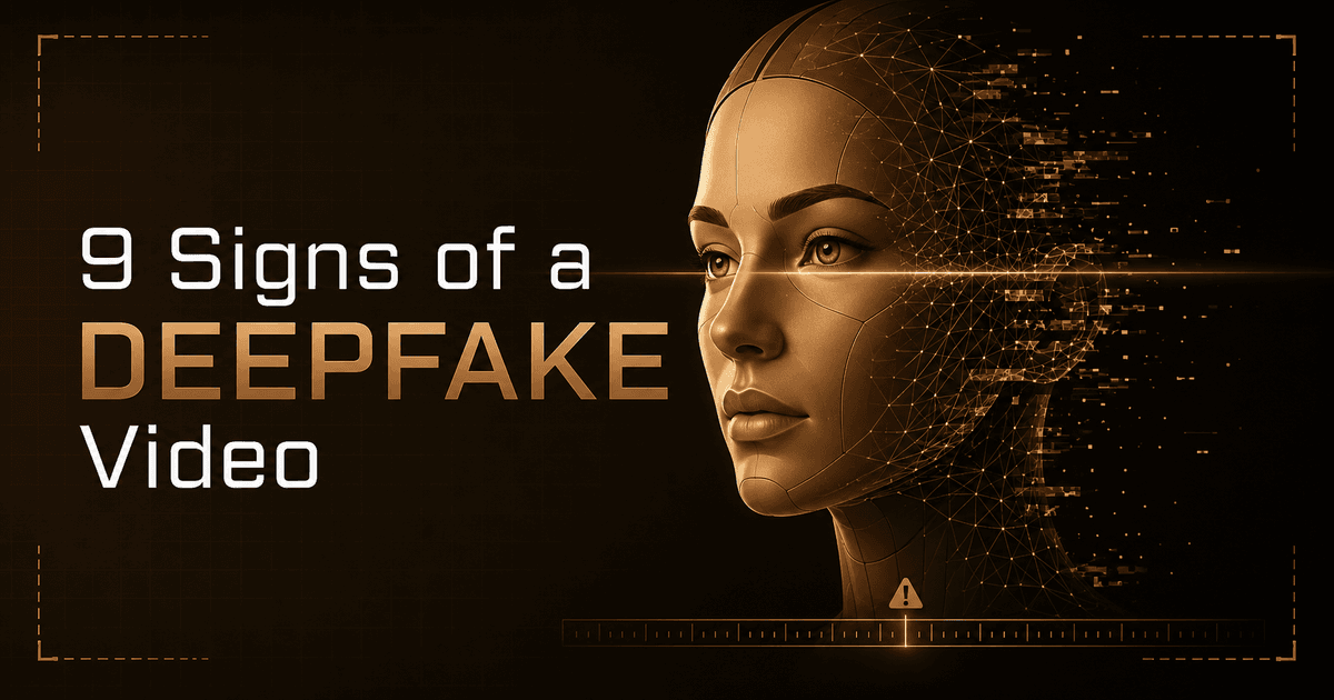 Ein Videoclip wird auf dem iPhone auf Deepfake-Warnsignale analysiert